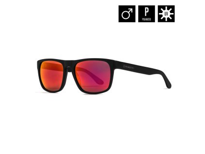 BRÝLE HORSEFEATHERS KEATON MATT BLK/RED
