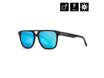BRÝLE HORSEFEATHERS TRIGGER BRU BLK/BLUE