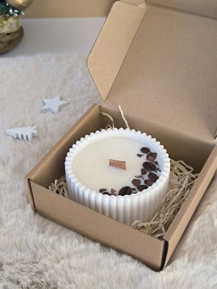 Svíčka kulatá Káva s čokoládou