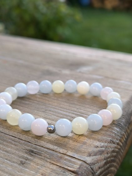 Náramek z minerálů ROUND chalcedon