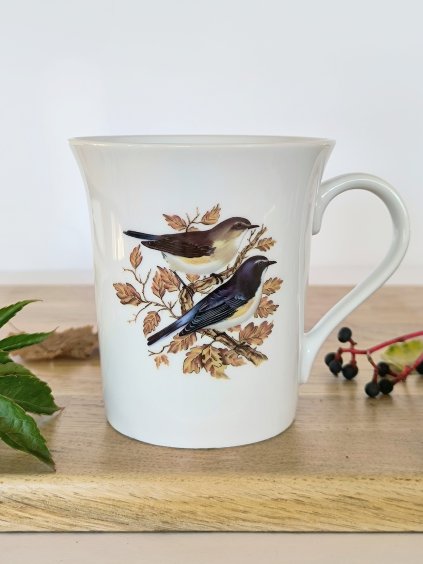 Porcelánový hrnek Ptáčci na dubu, 300 ml