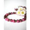 Náramek z minerálů TYGŘÍ OKO Magenta