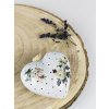 Voňavé porcelánové srdíčko plněné levandulí Žluté růže