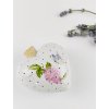 Voňavé porcelánové srdíčko plněné levandulí Šeřík a motýl