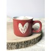 Svíčka v hrníčku Red heart