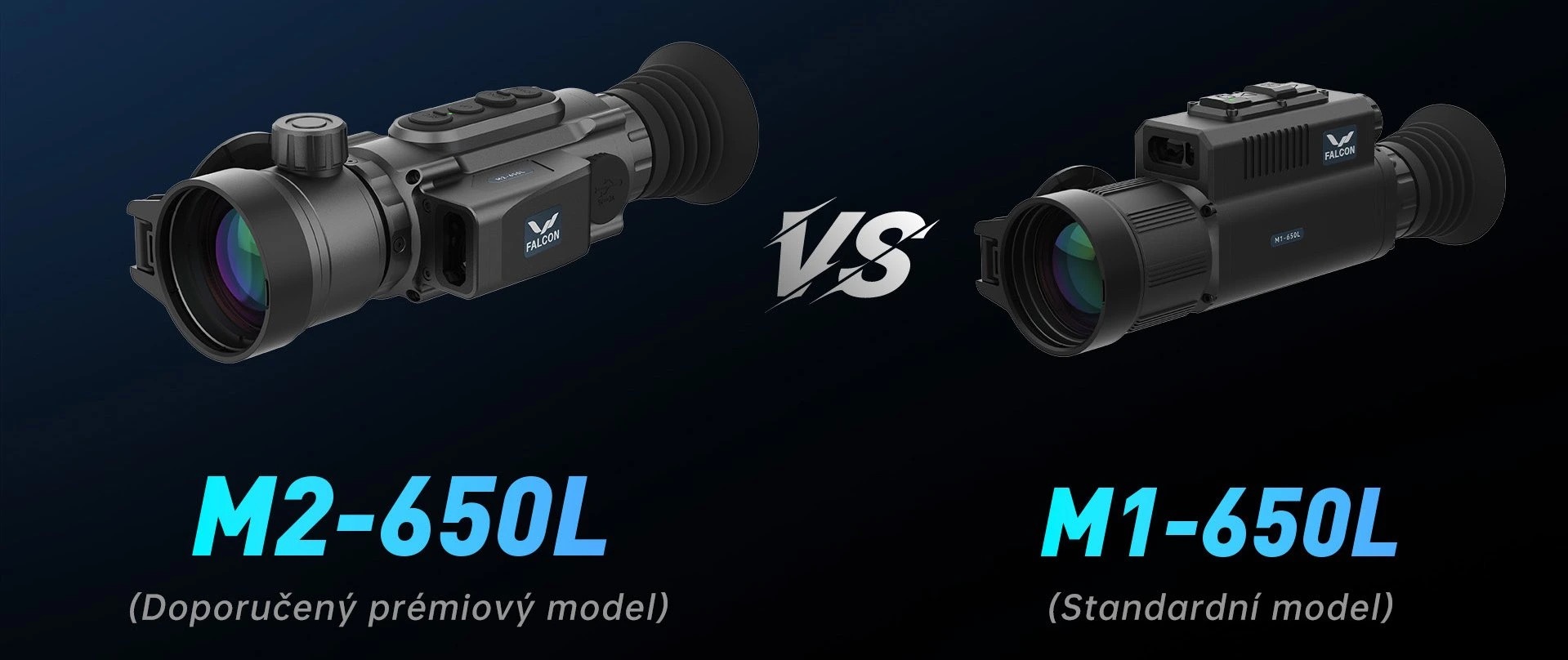 Porovnání zaměřovačů MEDUSA M1-650L a M2-650L