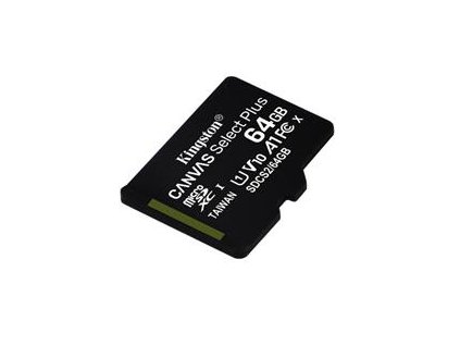 kingston 64gb microsdhc canvas plus memory card 100mb read uhs i class 10 gen 3 bez adapteru i287427