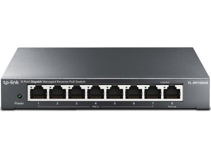 TP-Link RP108GE Reverzní Gigabitový PoE switch, 8 portů