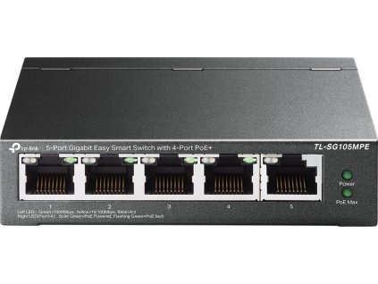 TP-Link TL-SG105MPE Gigabitový Easy Smart PoE Switch, 4x PoE