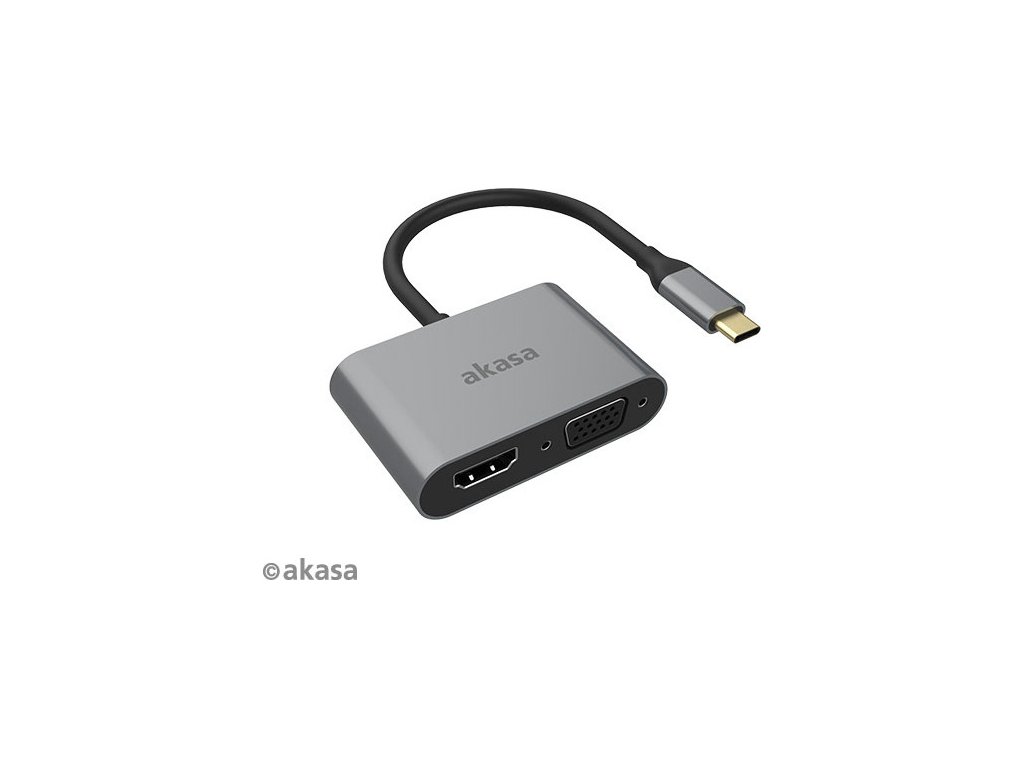 AKASA - adaptér Type-C na HDMI a VGA