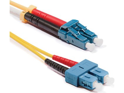 Keline optický patch kábel LC-SC Duplex, OS2, 9/125µm (ITU-T G.652.D), LSOH
