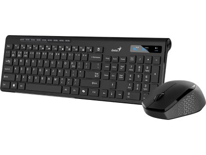 GENIUS SlimStar 8230/ Bezdrátový set Bluetooth + 2,4GHz/ připojení až 3 zařízení/ Copilot/ USB/ černá/ CZ+SK layout