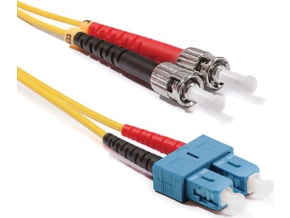 Keline optický patch kábel ST-SC Duplex, OS2, 9/125µm (ITU-T G.652.D), LSOH