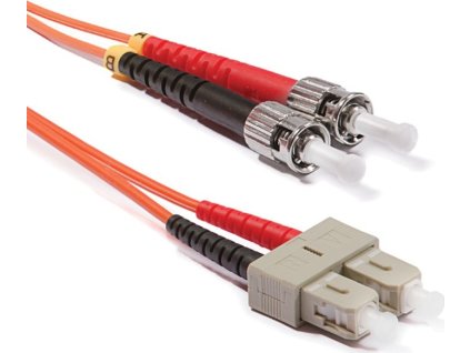 Keline optický patch kábel ST-SC Duplex, OM2, 50/125µm, LSOH