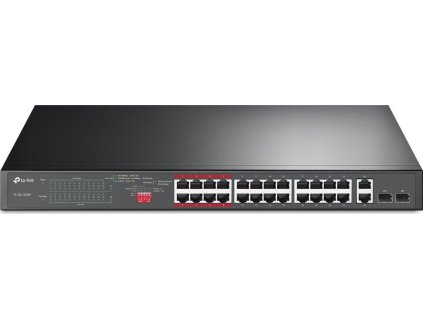 TP-Link TL-SL1226P - 26-portový Switch PoE+ s 24 porty 10/100 Mbit/s a 2 gigabitovými porty + 2 SFP porty