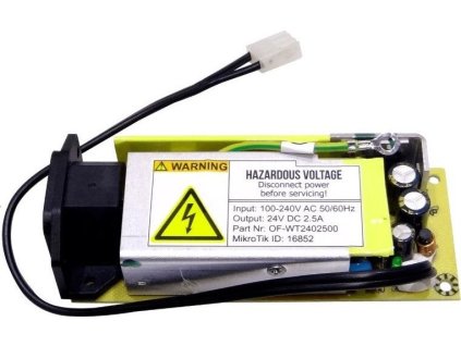 MikroTik 24V2APOW - 24V, 2.5A náhradní napájecí zdroj pro CCR1009-7G-1C-1S+ a CRS317-1G-16S+RM