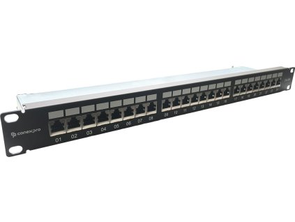 Conexpro 19" patch panel STP, CAT6A, 24 portů, 1U