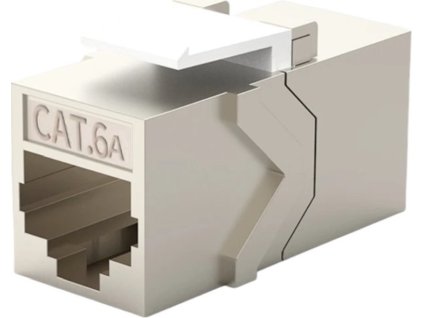 Conexpro keystone spojka STP, CAT6A, RJ45, stříbrná