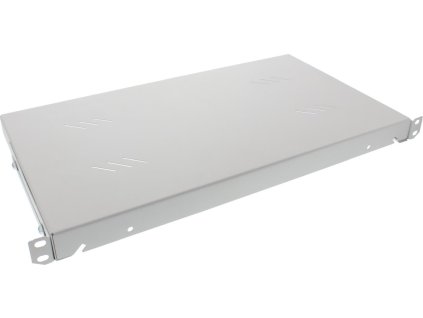 Triton policový rošt s perforací 1U/250mm, 19", nosnost 20kg, šedá