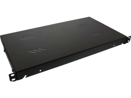 Triton policový rošt s perforací 1U/250mm, 19", nosnost 20kg, černá