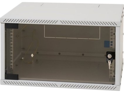 Rack Triton 19" 4U/400mm, FLAT-PACK (rozložený), prosklené dveře, šedý