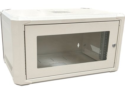 Conexpro jednodílný rozvaděč 19" 4U/400mm, FLAT PACK, skleněné dveře