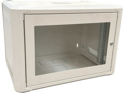 Conexpro jednodílný rozvaděč 19" 6U/400mm, FLAT PACK, skleněné dveře