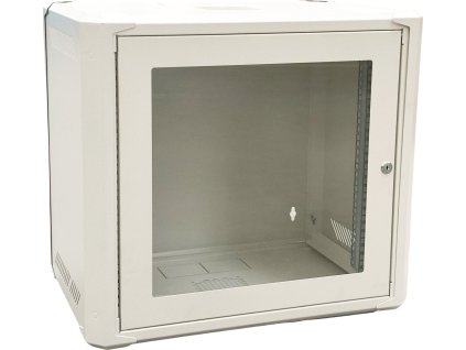 Conexpro jednodílný rozvaděč 19" 9U/400mm, FLAT PACK, skleněné dveře