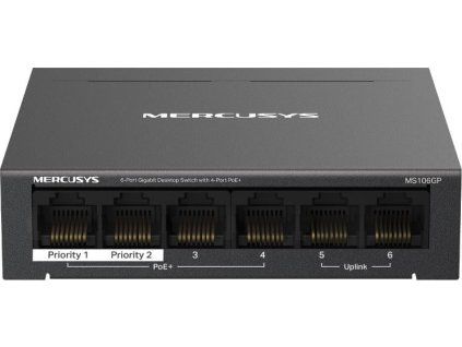 MERCUSYS MS106GP Gigabitový PoE switch