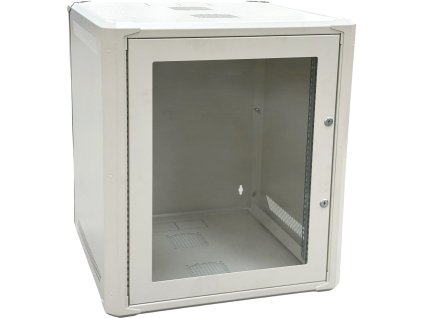 Conexpro jednodílný rozvaděč 19" 12U/600mm, FLAT PACK, skleněné dveře