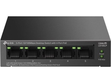 TP-Link LS105LP Switch 1x LAN, 4x LAN s PoE, 41W