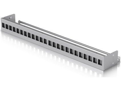 Ubiquiti 24-Port Blank Keystone Patch Panel - Panel do rozvaděče 19", pro keystone, stříbrný, 1U