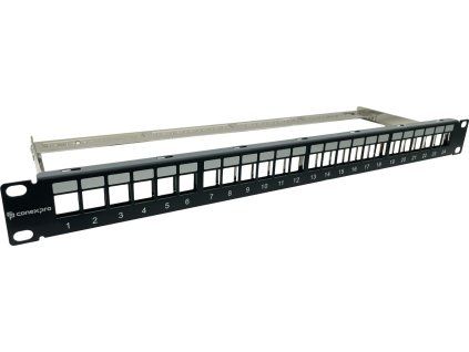 Conexpro 19" modulární neosazený patch panel STP, 24 portů, 1U