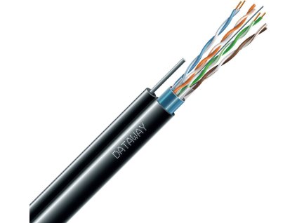Dataway FTP kabel, CAT5e, PE, Fca, 305m, samonosný, černý