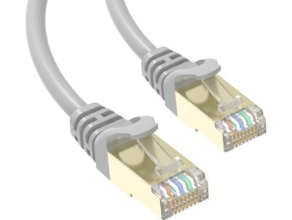 Conexpro slim patch kabel STP, CAT6A, 20m, šedý