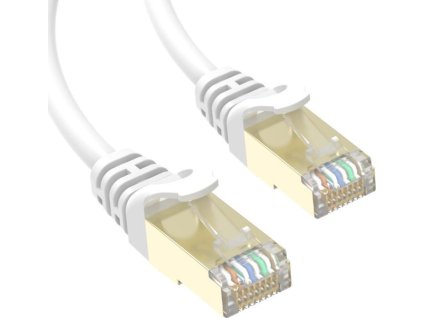 Conexpro slim patch kabel STP, CAT6A, 5m, bílý