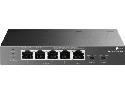TP-Link TL-SG1005P-PD Switch 1x GLAN s PoE-in, 4x GLAN s PoE+
