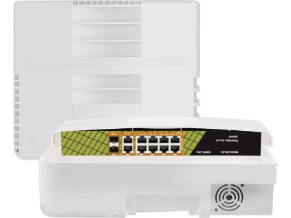 Conexpro GNT-P1012G6-F, Venkovní PoE switch, 10x LAN, 8x PoE, 2x SFP