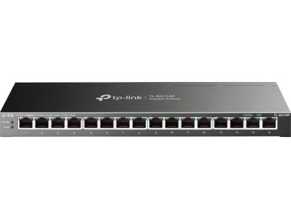 TP-Link TL-SG116P Switch 16x GLAN s POE+, 120W, kov