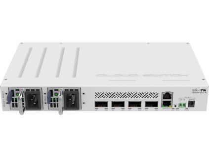 Mikrotik Cloud Switch CRS504-4XQ-IN, 650 MHz CPU, 64 MB RAM, 1x LAN, 4x QSFP28,  2x PSU, L5