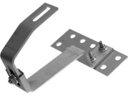 Nerezový nastavitelný univerzální střešní hák tl. 5 mm, délka středu 140mm - A2