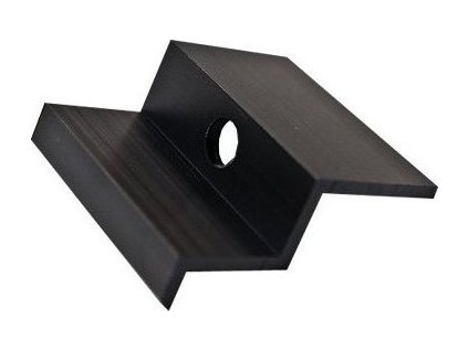 Hliníkový krajní úchyt panelu tvar Z, 30mm, černý