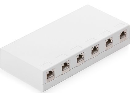 Keline zásuvkový box Cat 6, povrchový, osadený s 6xKEJ-C6-S-TL
