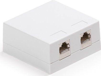 Keline zásuvkový box Cat 6A, povrchový, osadený s 2xKEJ-CEA-S-10G