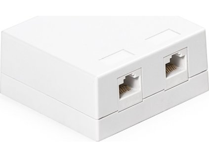 Keline zásuvkový box Cat 6, povrchový, osadený s 2xKEJ-C6-U-TL