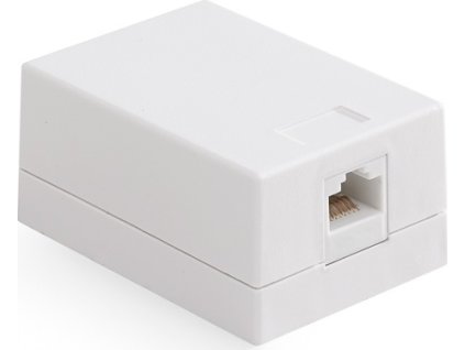 Keline zásuvkový box Cat 5E, povrchový, osadený s 1xKEJ-C5E-U-TL