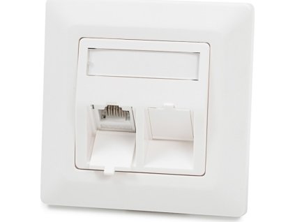 Keline antibakteriálna zásuvka Modulo50, Category 6, 2xRJ45/u, podpovrchová, osadená s KEJ-C6-U-TL