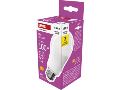 EMOS LED CLS A60 13W(100W) 1521lm E27 NW