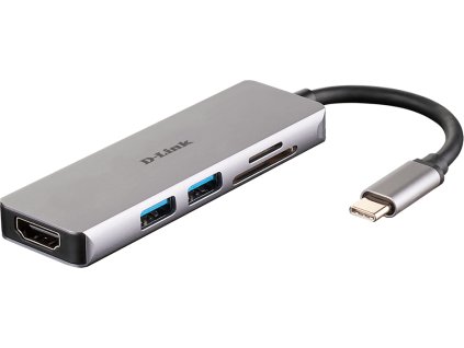 D-Link 5-in-1 USB-C Hub with HDMI and SD/microSD Card Reader