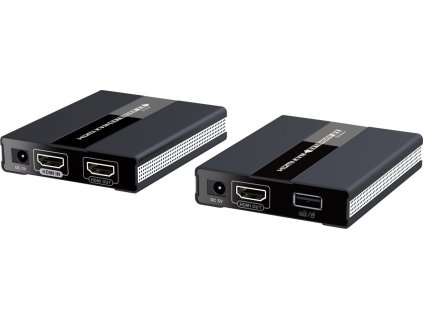 PremiumCord HDMI KVM extender s USB na 60m přes jeden kabel Cat5/6, bez zpoždění